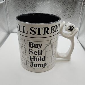 Department 56 Wall Street Mug with Black and White Design